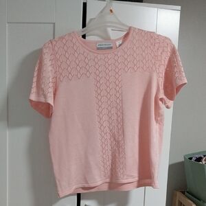 Alfred Dunner Light Pink Knit Top